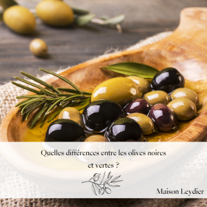 différences olives vertes et noires