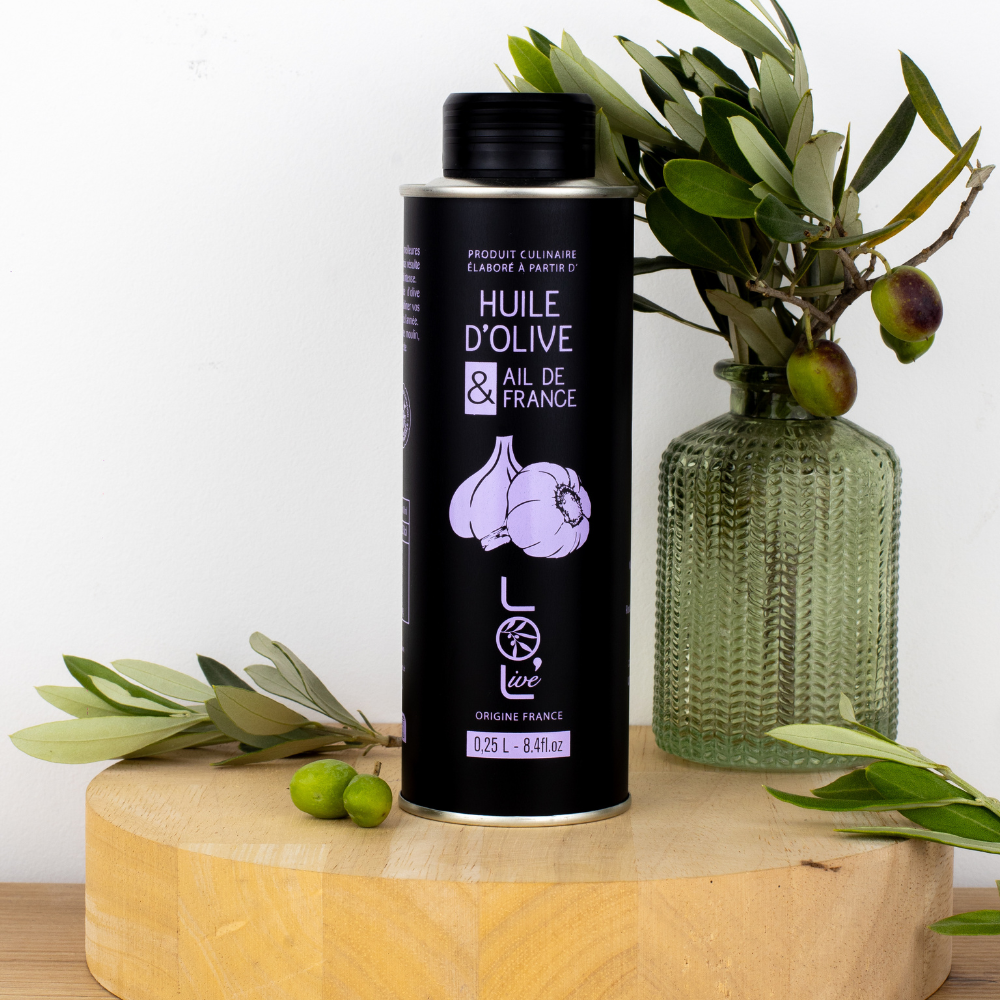 Huile d'olive à l'ail de France - 250 ml